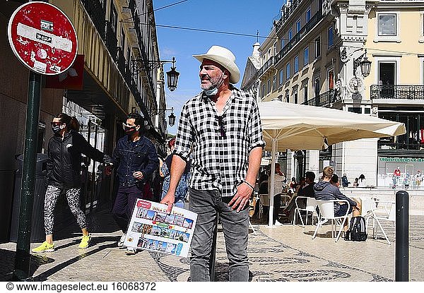 Straßenleben in Lissabon.
