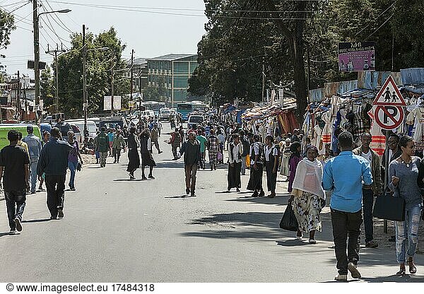 Straßenszene  Addis Abeba  Äthiopien  Afrika