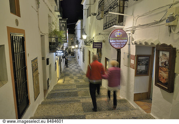 Stra_enszene in der Altstadt  Altea  Costa Blanca  Provinz Alicante  Spanien  Europa