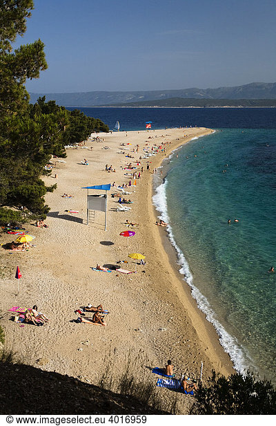 Strand Goldenes Horn  FKK  Bol  Insel Brac  Dalmatien  Kroatien  Adria  Mittelmeer  Europa