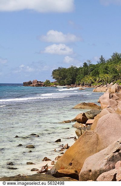Strand Insel Ansicht Seychellen