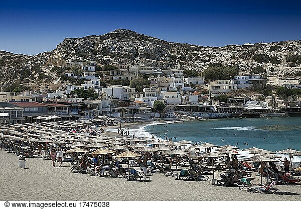 Strand  Matala  Kreta  Griechenland  Europa
