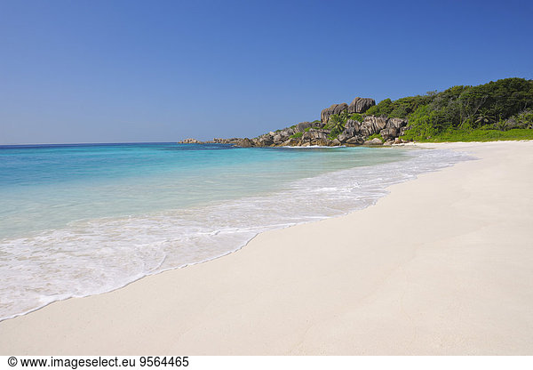 Strand Ozean Ehrfurcht Indianer La Digue Seychellen