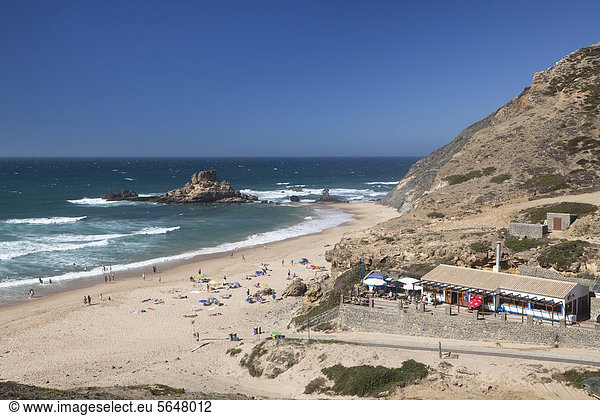 Strand Praia da Castelejo  Atlantikküste  Algarve  Portugal  Europa