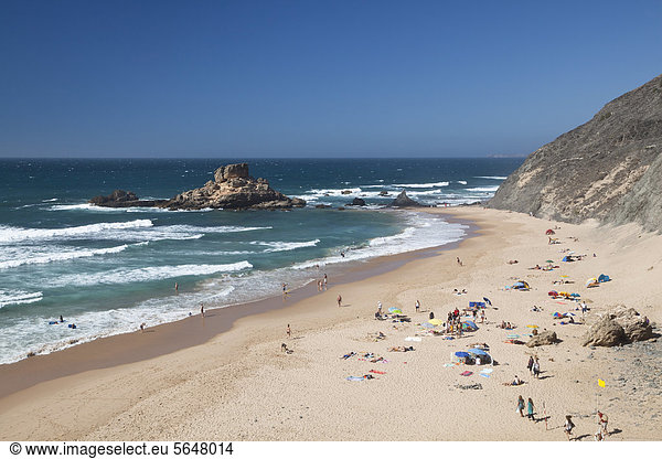 Strand Praia da Castelejo  Atlantikküste  Algarve  Portugal  Europa