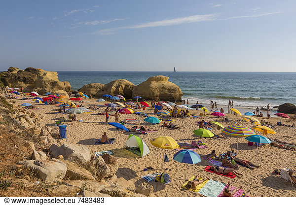 Strand  Praia da GalÚ  Albufeira  Algarve  Portugal  Europa