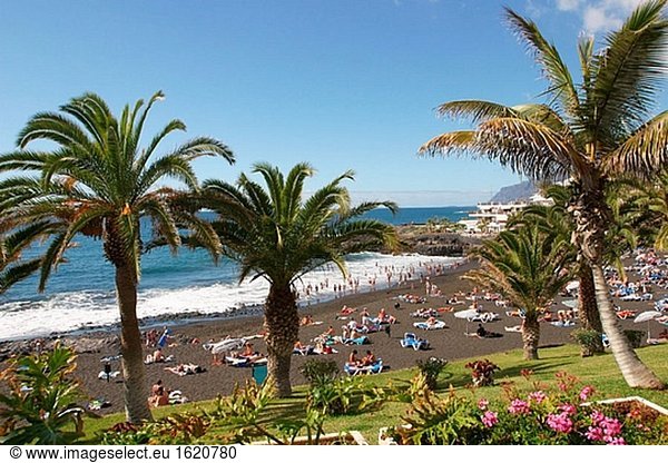 Strand. Puerto de Santiago. Teneriffa. Kanarischen Inseln. Spanien