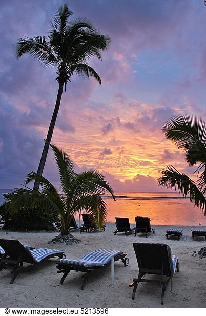 Strand  Sonnenuntergang  Hotel  Urlaub  Rarotonga