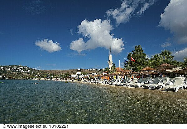 Strand von Bitez bei Bodrum  türkische Ägäis  türkische Ägäis  Türkei  Asien