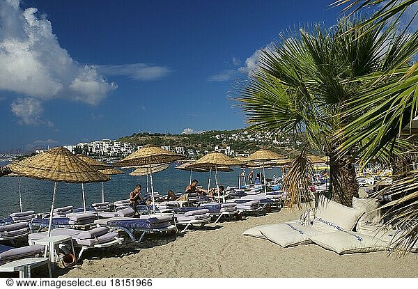 Strand von Bitez bei Bodrum  türkische Ägäis  türkische Ägäis  Türkei  Asien
