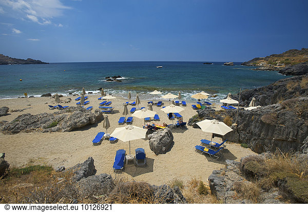 Strand von Damnoni bei Plakias  Kreta  Griechenland  Europa