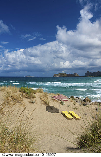 Strand von Falassarna Westküste Kreta Griechenland Europa