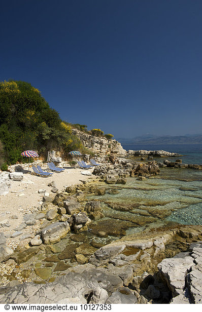 Strand von Kassiopi,  Korfu,  Ionische Inseln,  Griechenland,  Europa