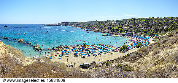 Strand von Konnos  Protaras  Bezirk Famagusta  Zypern