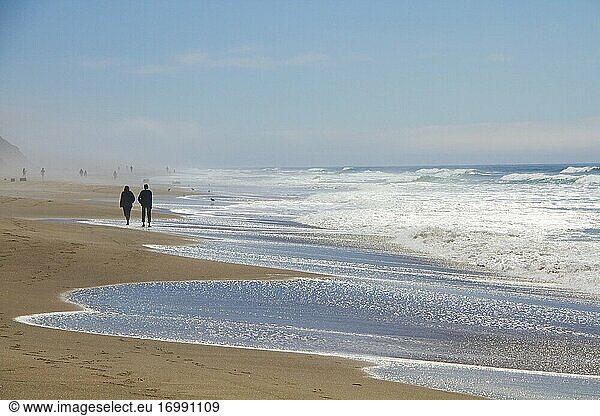 Strand von Lincoln City  Oregon in den USA.