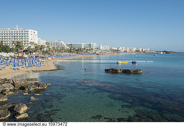 Strand von Protaras  Zypern  Mittelmeer  Europa