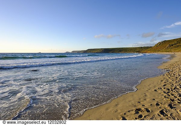 Strand von Sennen Cove  Sennen  Cornwall  England  Großbritannien