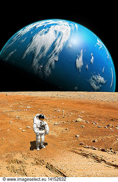 Stranded Astronaut on Moon  Concept