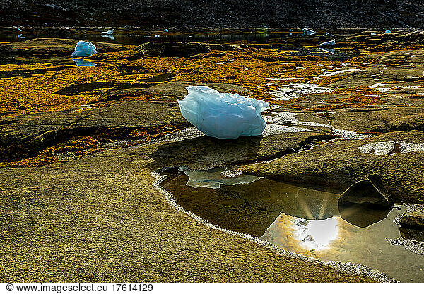 Stranded icebergs in Semerlik Fjord.