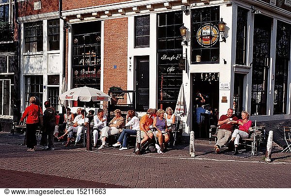 Strassencafe  Niederlande  Holland  Amsterdam