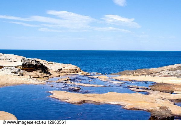 Stream to ocean  royal national park  nsw  australia