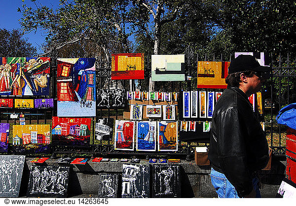 Street artist  New Orleans  Louisiana  United States of America  North America