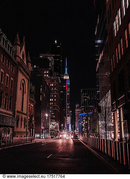 street evening night New York City