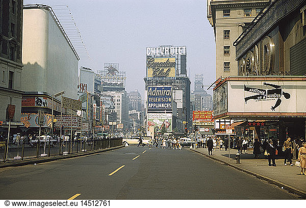 Street Scene  Times Square  New York City  New York  USA  July 1961