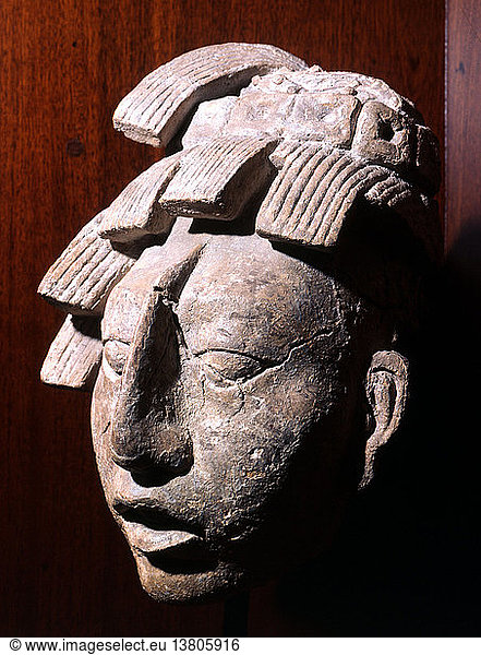 Stuckkopf  Mexiko. Maya. Klassische Periode.ca.AD250 900. Palenque.