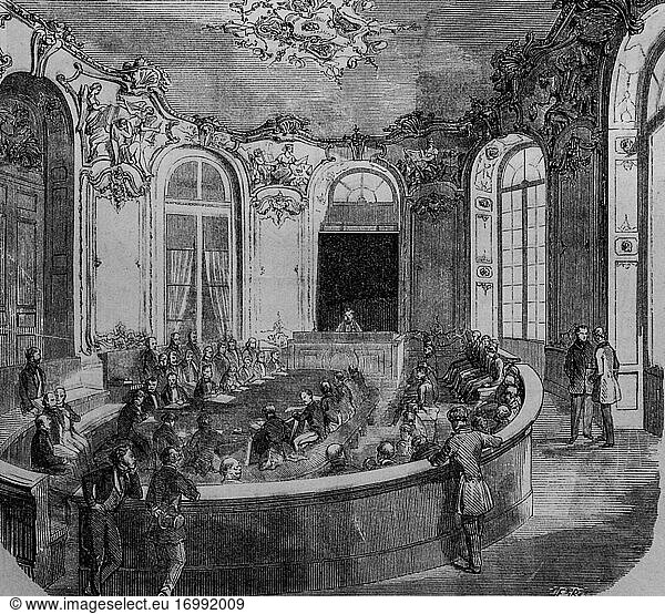 Studierzimmer von charters  paris von edmond texier  editor paulin et le chavalier 1853.