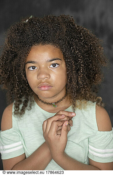 Studio portrait of a Tween