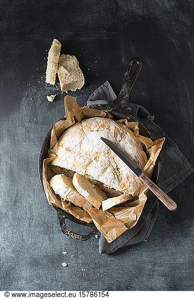 Studio shot of fresh white bread