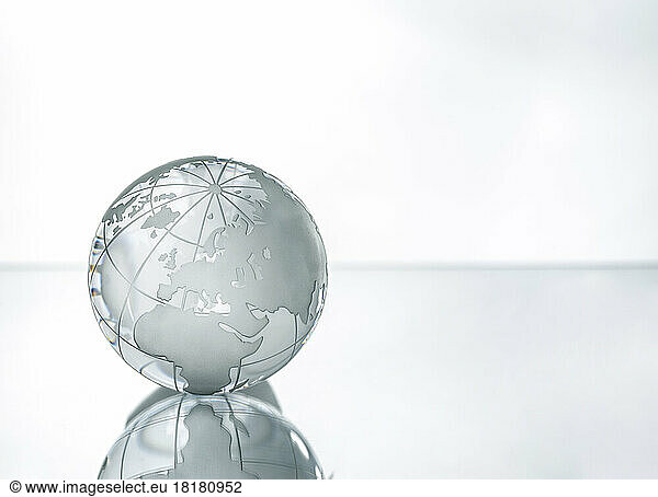 Studio shot of glass globe