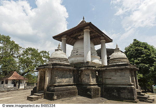 Stupa  Dagoba mit Dach  Gadaladeniya Tempel  Pilimathalawa  Zentralprovinz  Sri Lanka