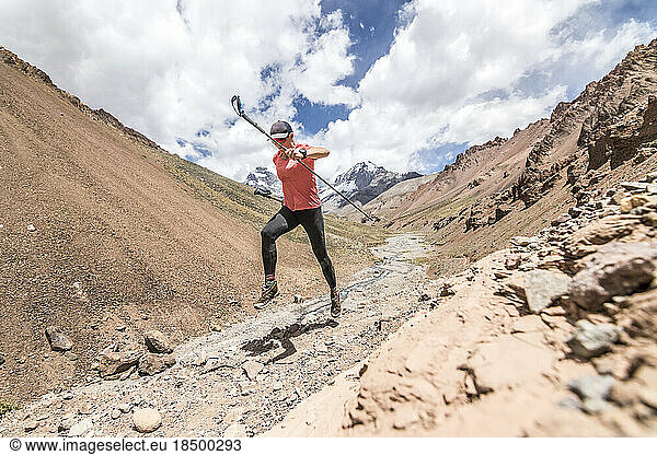 Sunny Stroeer runs Aconcagua  setting a speed record on the peak