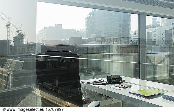 Sunny  urban highrise office