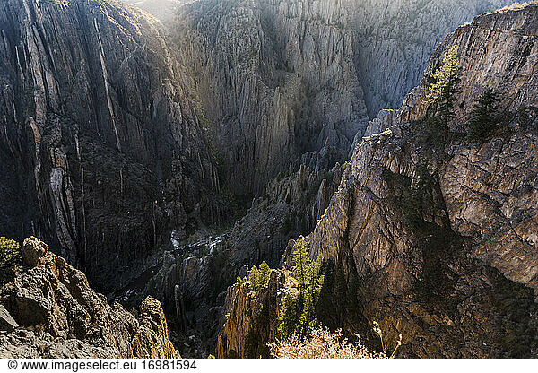 sunrise at Black Canyon of the Gunnison national park in Colorado
