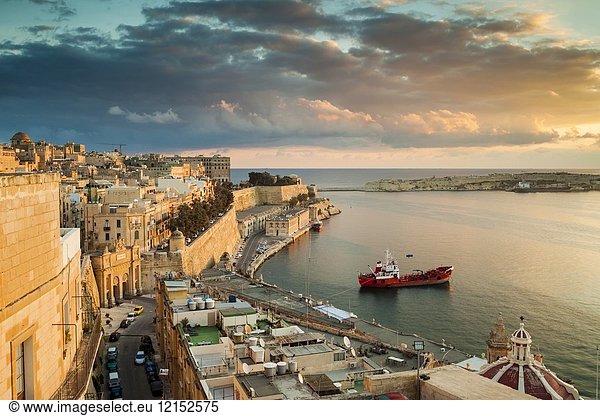 Sunrise on Grand Harbour  Malta.