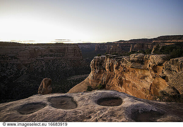 Sunrise over Colorado National Monument on a summer morning.