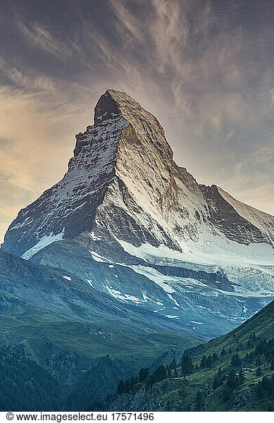 Sunrise over Matterhorn  Zermatt  Valais  Switzerland