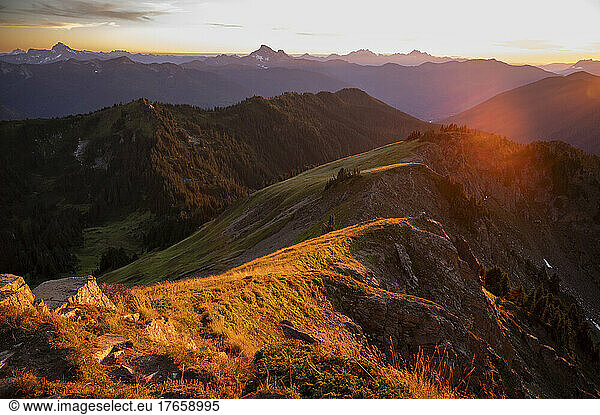 Sunset from Green Mountain In The Glacier Peak Wilderness
