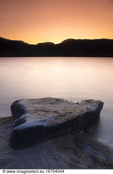 Sunset in the Natural Park of Lake Sanabria. Zamora. Castilla y Leon. Spain