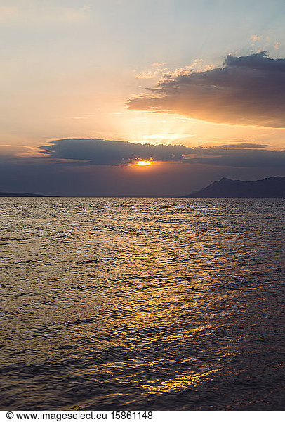 Sunset sea landscape