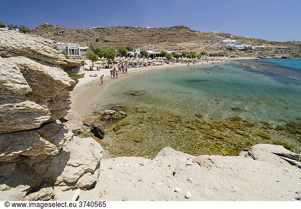 Super Paradise Beach  Mykonos  Cyclades  Greece  Europe