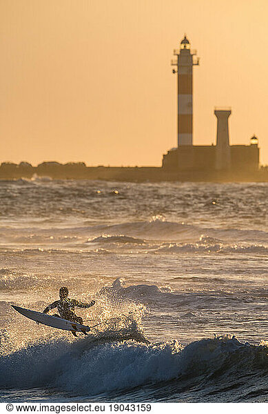 Surfing at the lighthouse