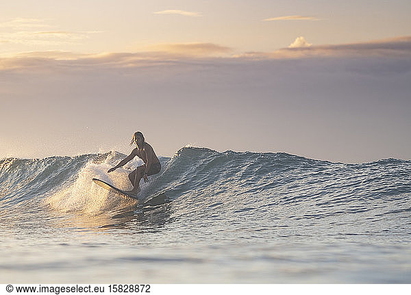 Surfing the sunrise in Costa Rica