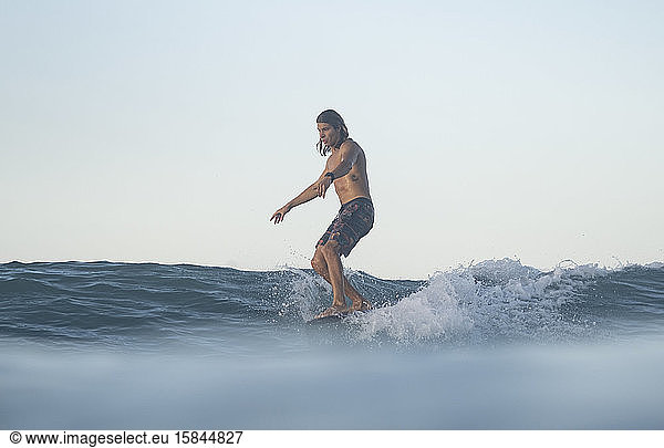 Surfing the sunrise in Costa Rica