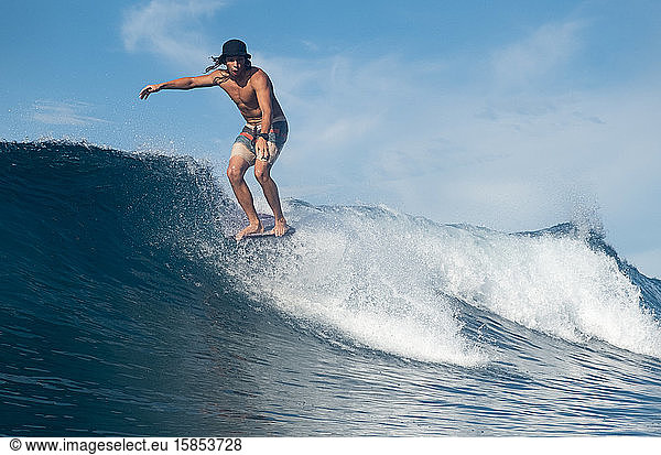 Surfing the sunrise in Costa Rica