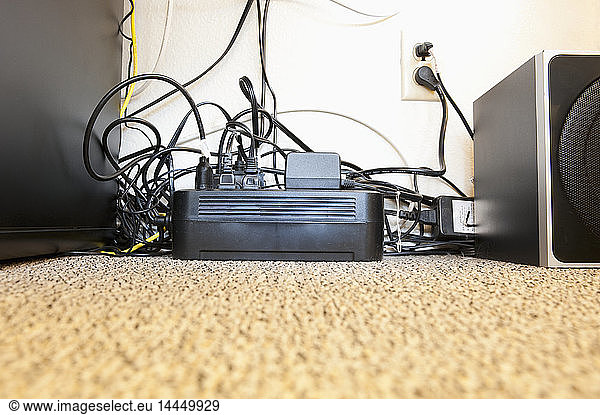 Surge Protector and Many Power Cables