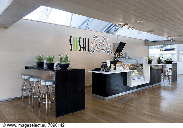 Sushi bar in Tallinn Airport in Estonia